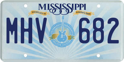 MS license plate MHV682