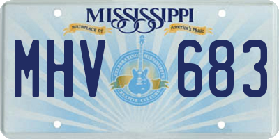 MS license plate MHV683