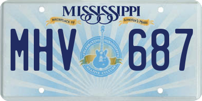 MS license plate MHV687