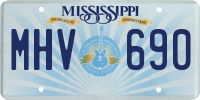 MS license plate MHV690