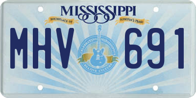 MS license plate MHV691
