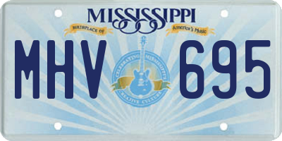 MS license plate MHV695