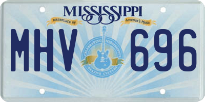 MS license plate MHV696