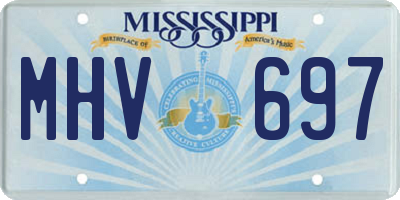 MS license plate MHV697