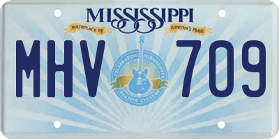 MS license plate MHV709