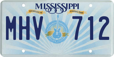 MS license plate MHV712