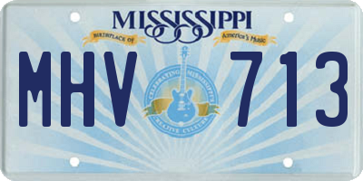 MS license plate MHV713