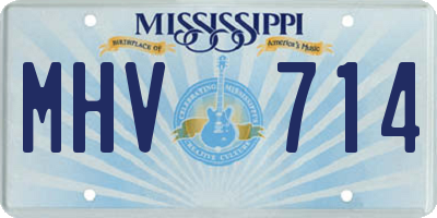 MS license plate MHV714