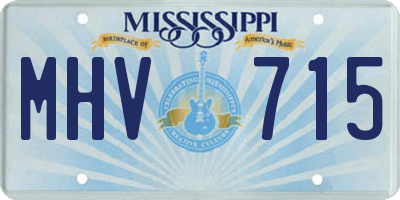 MS license plate MHV715