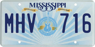 MS license plate MHV716