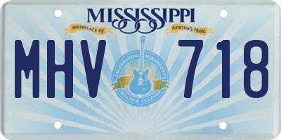 MS license plate MHV718