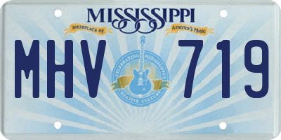 MS license plate MHV719