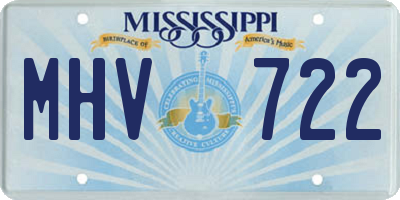 MS license plate MHV722