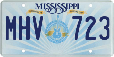 MS license plate MHV723