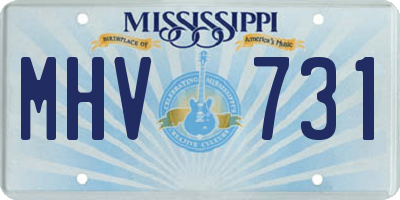 MS license plate MHV731