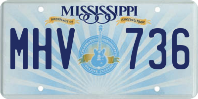 MS license plate MHV736
