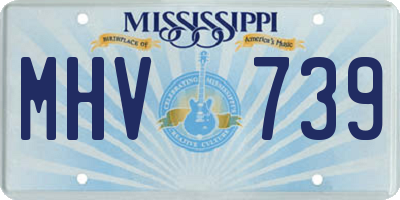 MS license plate MHV739