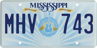 MS license plate MHV743