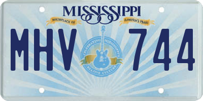MS license plate MHV744