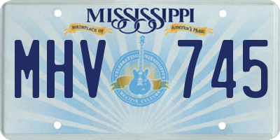 MS license plate MHV745
