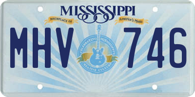 MS license plate MHV746