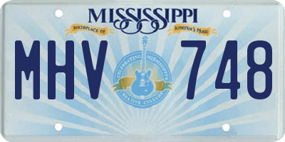 MS license plate MHV748