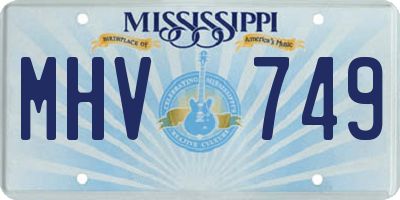 MS license plate MHV749