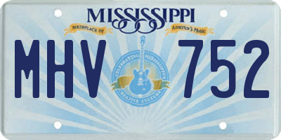 MS license plate MHV752