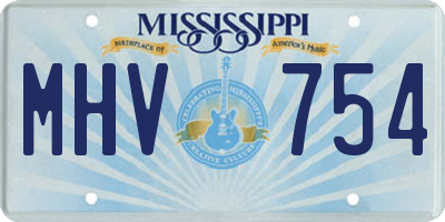 MS license plate MHV754