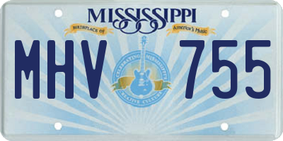 MS license plate MHV755