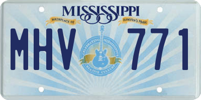 MS license plate MHV771