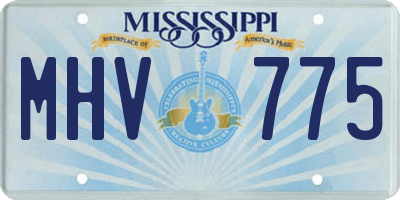 MS license plate MHV775