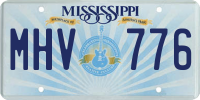MS license plate MHV776
