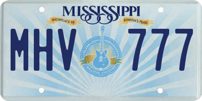 MS license plate MHV777