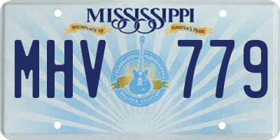 MS license plate MHV779