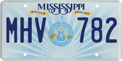 MS license plate MHV782