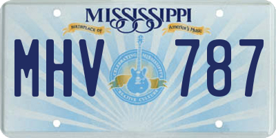 MS license plate MHV787