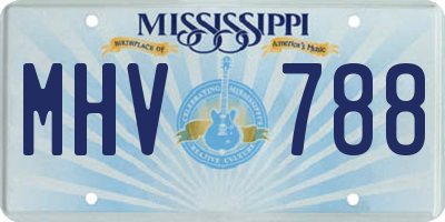 MS license plate MHV788