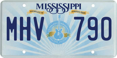 MS license plate MHV790