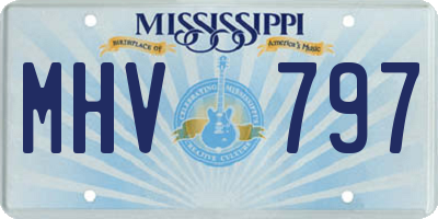 MS license plate MHV797
