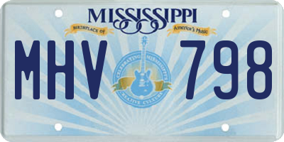 MS license plate MHV798
