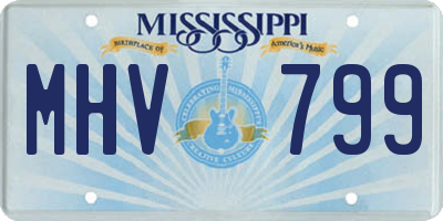 MS license plate MHV799