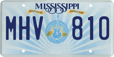 MS license plate MHV810