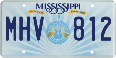 MS license plate MHV812