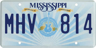 MS license plate MHV814