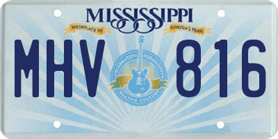 MS license plate MHV816