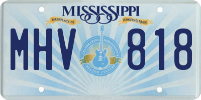 MS license plate MHV818