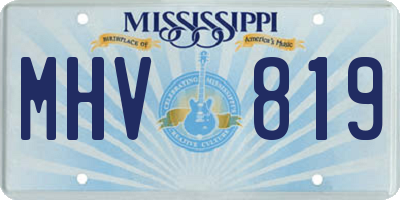 MS license plate MHV819
