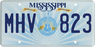 MS license plate MHV823
