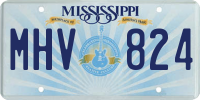 MS license plate MHV824